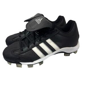 Adidas Softball Cleats Womens Size 6 Black‎ White Traxion Athletic Shoes